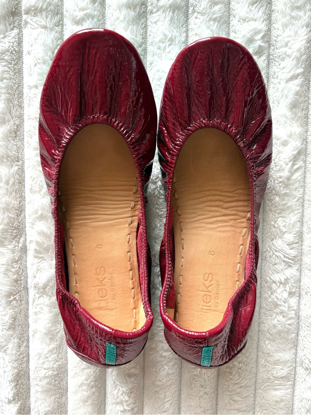 Tieks Ruby Red Patent Ballet Flat - Picture 2 of 7
